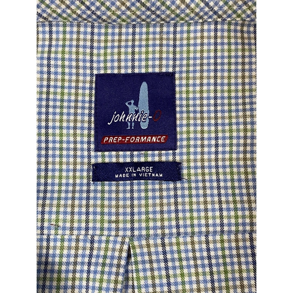 Johnnie O Prep Performance Plaid Button Down Shirt Men's XXL Long Sleeve - Picture 3 of 11